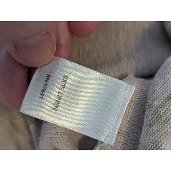 J. Jill Love Linen Tropical Lightweight Floral Knit Beige Sleeveless Tank Top S - Picture 5 of 7